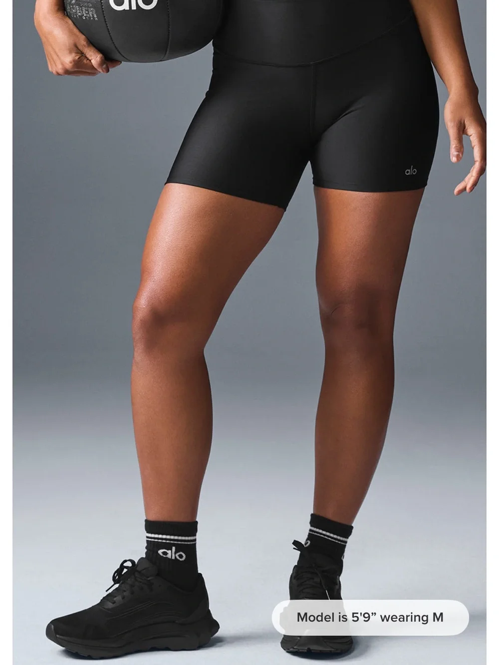 ALO Yoga Black High-Rise Bike Shorts
